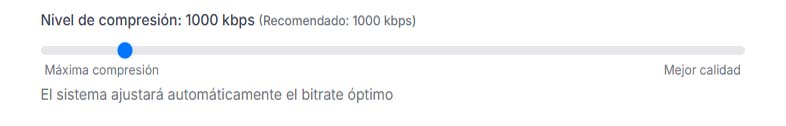 Calidad de compresión video