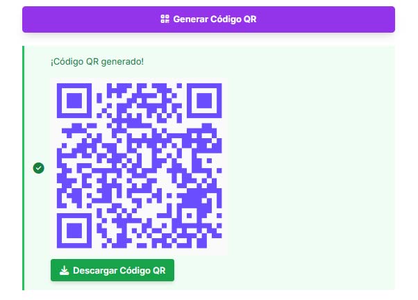 Genera el codigo QR