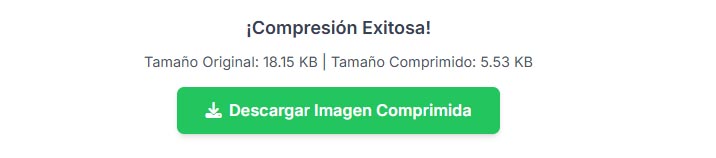 Resultado de la compresion
